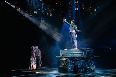 Ashlyn Maddox, Michael Cerveris, and Maxim Chlumecky  Photo