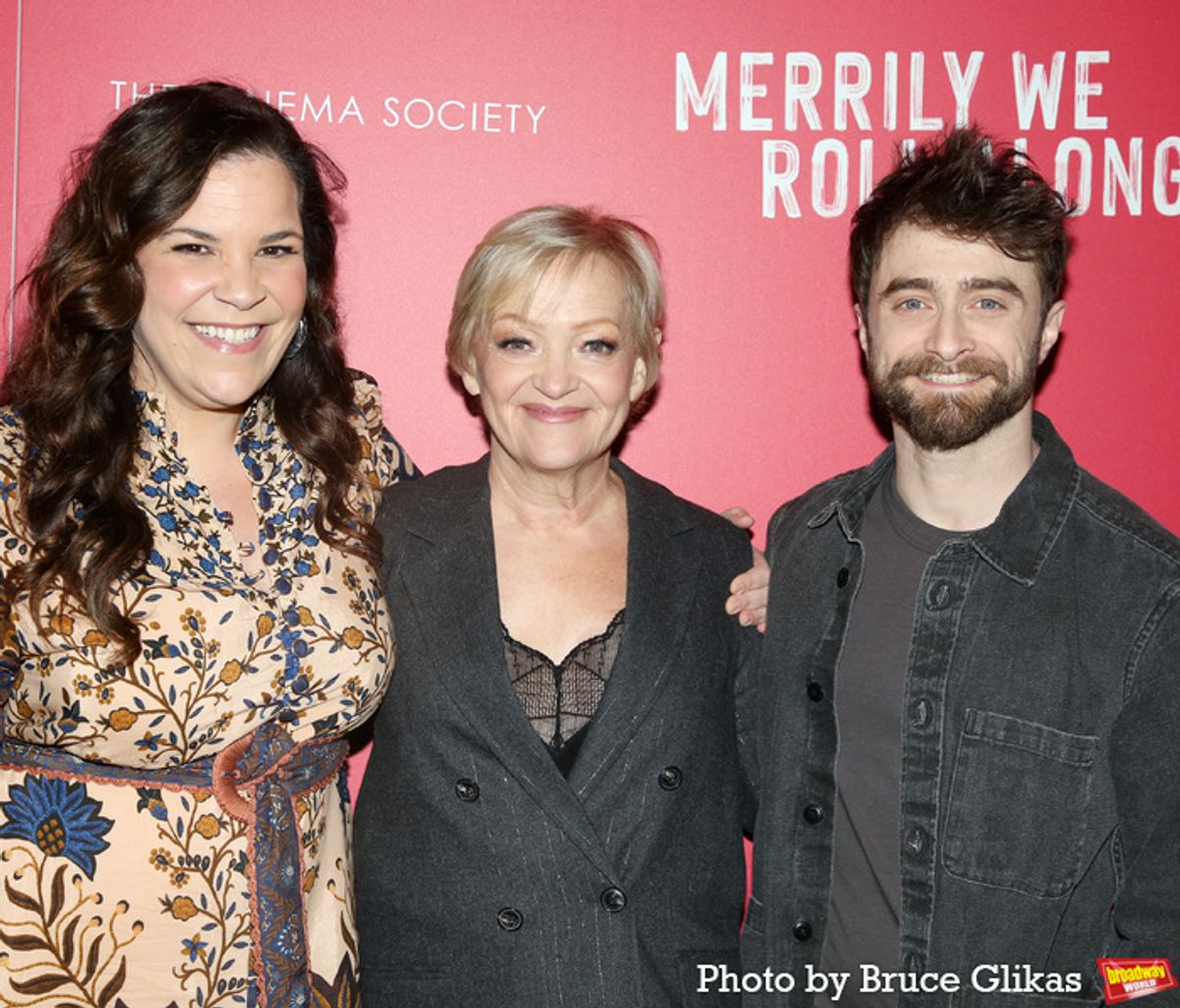 Lindsay Mendez, Director Maria Friedman and Daniel Radcliffe  at 