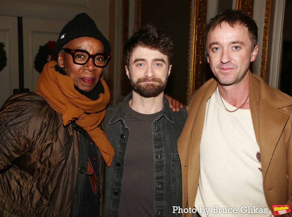 Noma Dumezweni, Daniel Radcliffe and Tom Felton  at 