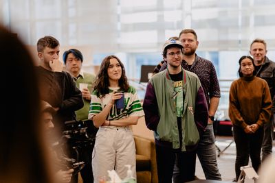 The cast of All Out: Comedy About Ambition by Simon Rich Photo