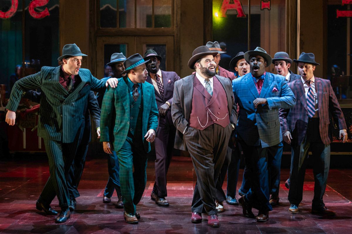 The cast of Guys and Dolls at Shakespeare Theatre Company at 