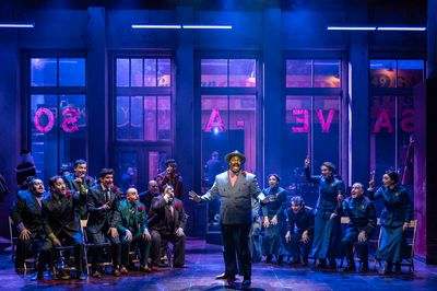 The cast of Guys and Dolls at Shakespeare Theatre Company Photo