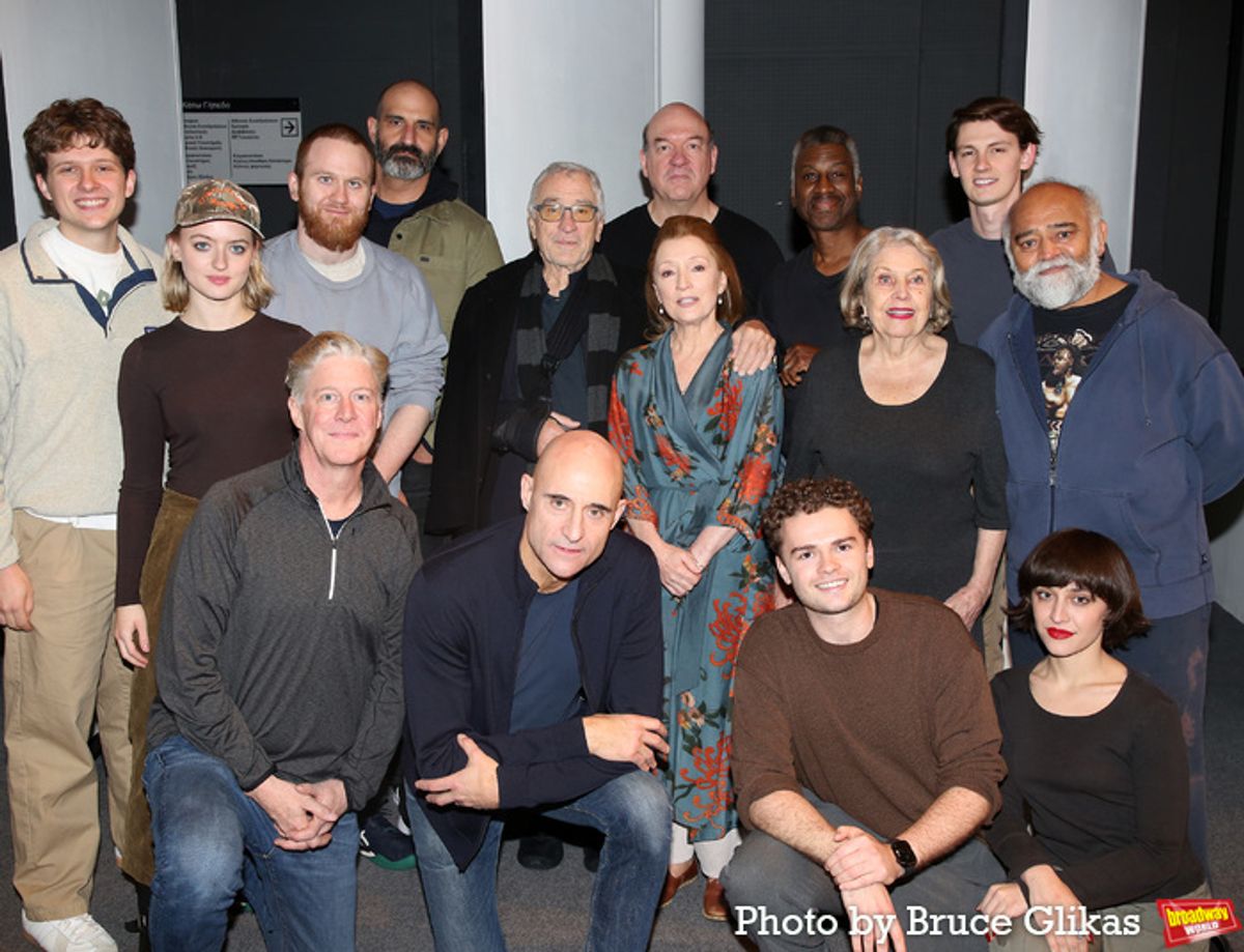 Robert DeNiro with the cast of Oedipus at 