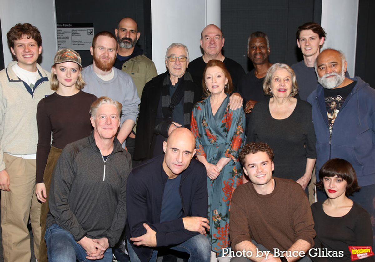 Robert DeNiro with the cast of Oedipus at 