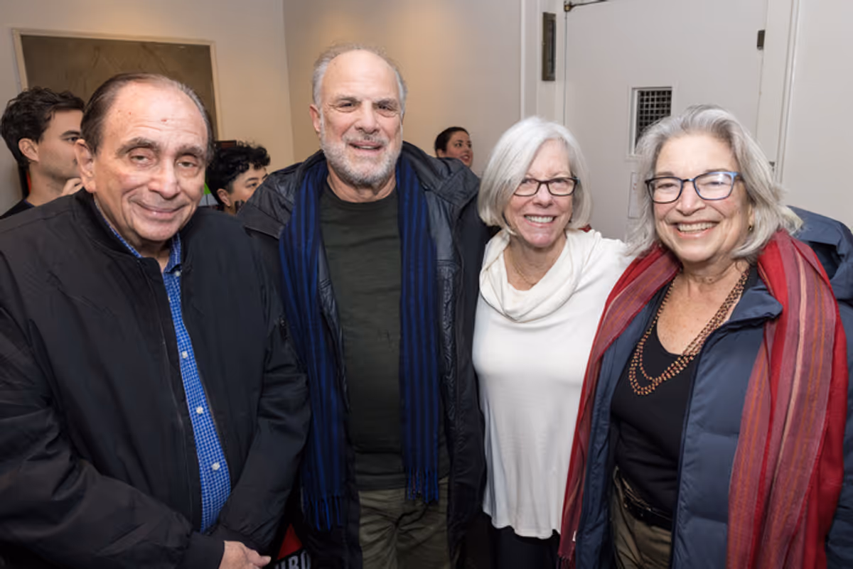 R.L. Stine, Jeffrey Wolf, Pamela Moller Kareman, and Jeany Wolf at 