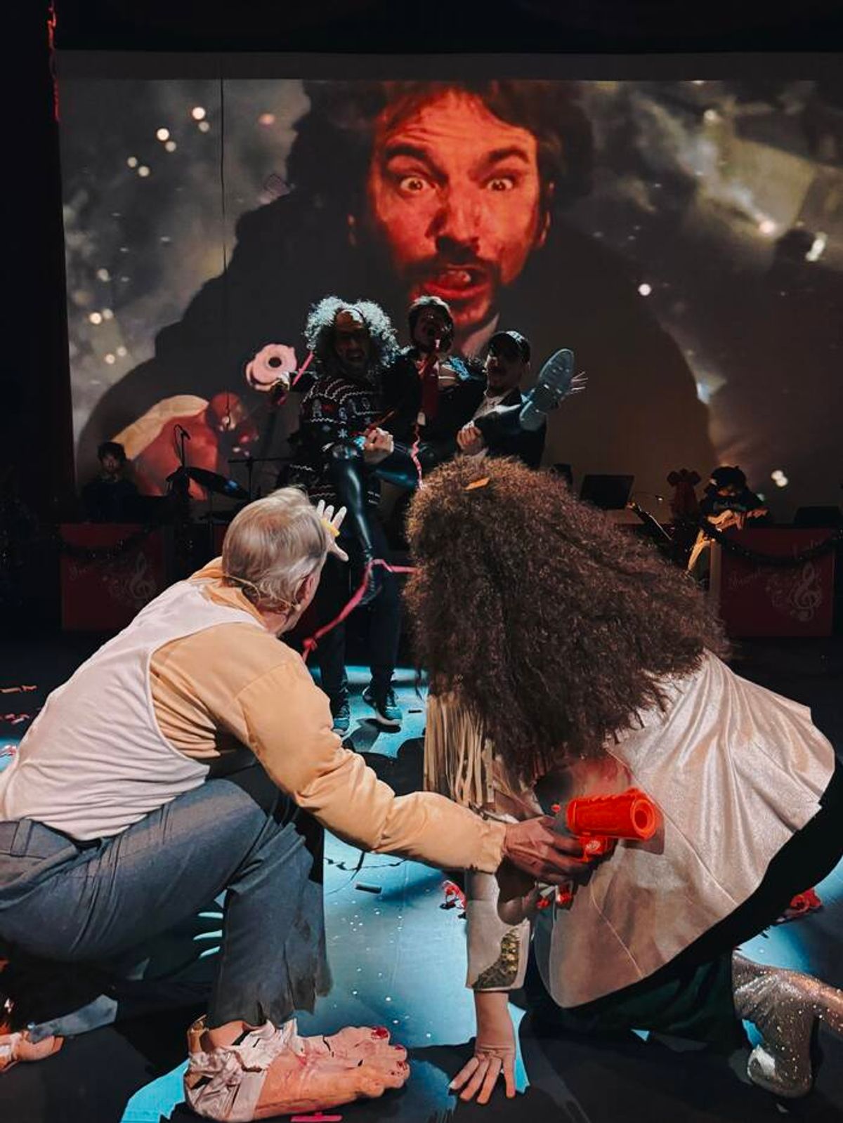 John Paul Batista, Rick Batalla, Luis Martinez (back row) with (foreground) Matt Walker and Chelle Denton  at 