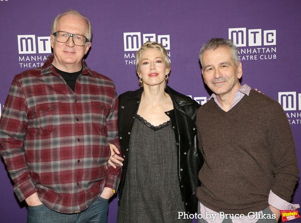 Playwright Tracy Letts, Carrie Coon, and Director David Cromer Photo