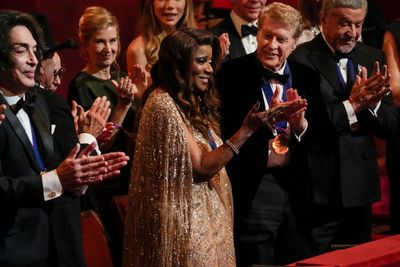 Paul Stanley, Gloria Gaynor, Michael Crawford, and Sylvester Stallone  Photo