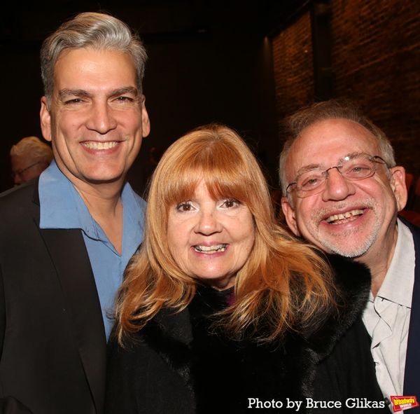 Producer Lou Mirabal, Annie Golden and Marc Shaiman Photo