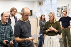 Tim Steed, Denise Gough, and company @ BroadwayWorld Tim Steed, Denise Gough, and company Photo