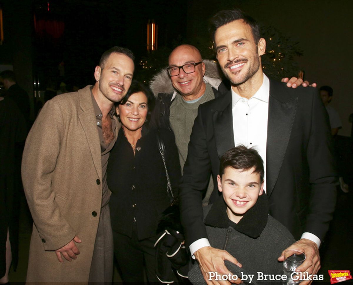 Jason Landau, Leslie Burkman, Howard Burkman, Cheyenne Jackson and Ethan Landau-Jackson at 