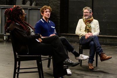 The Fireside Chat with Ethan Slater '14 in the Powerhouse Theater, Vassar College, De Photo