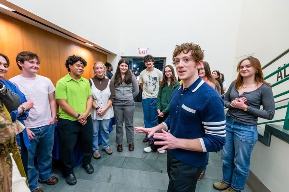 A dessert reception was held at the Frances Lehman Loeb Art Center as part of the Young Alum Achievement Award Program honoring Ethan Slater ’14 at Vassar College on December 10, 2025.

Photo credit: Karl Rabe/Vassar College at 