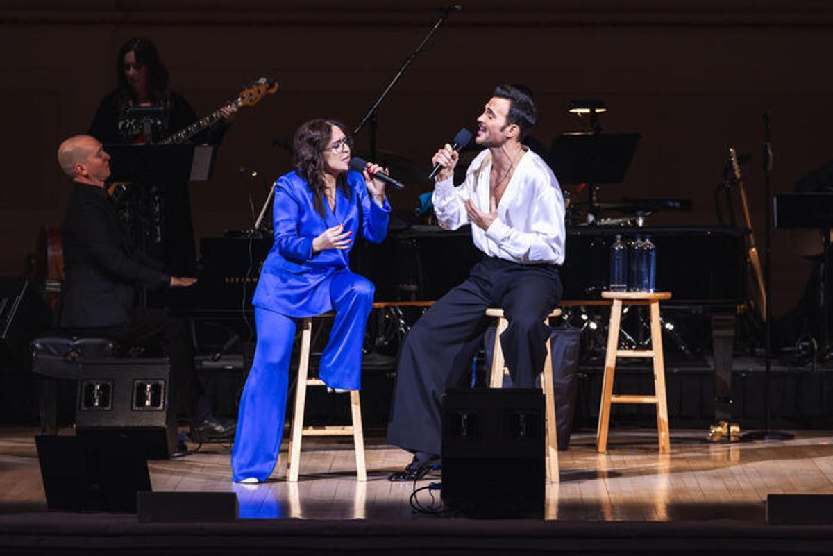 Jessica Vosk and Cheyenne Jackson at 