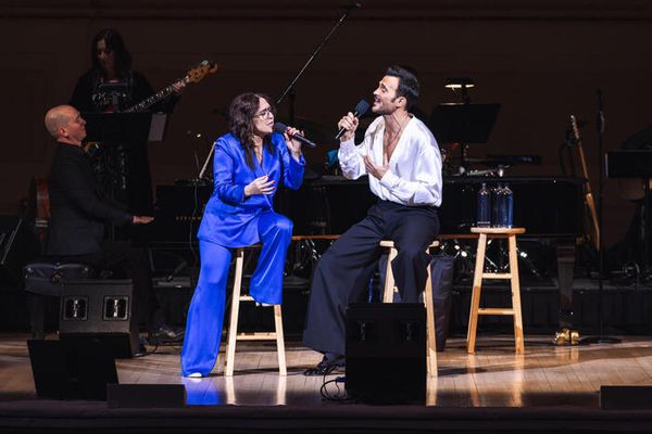 Jessica Vosk and Cheyenne Jackson Photo