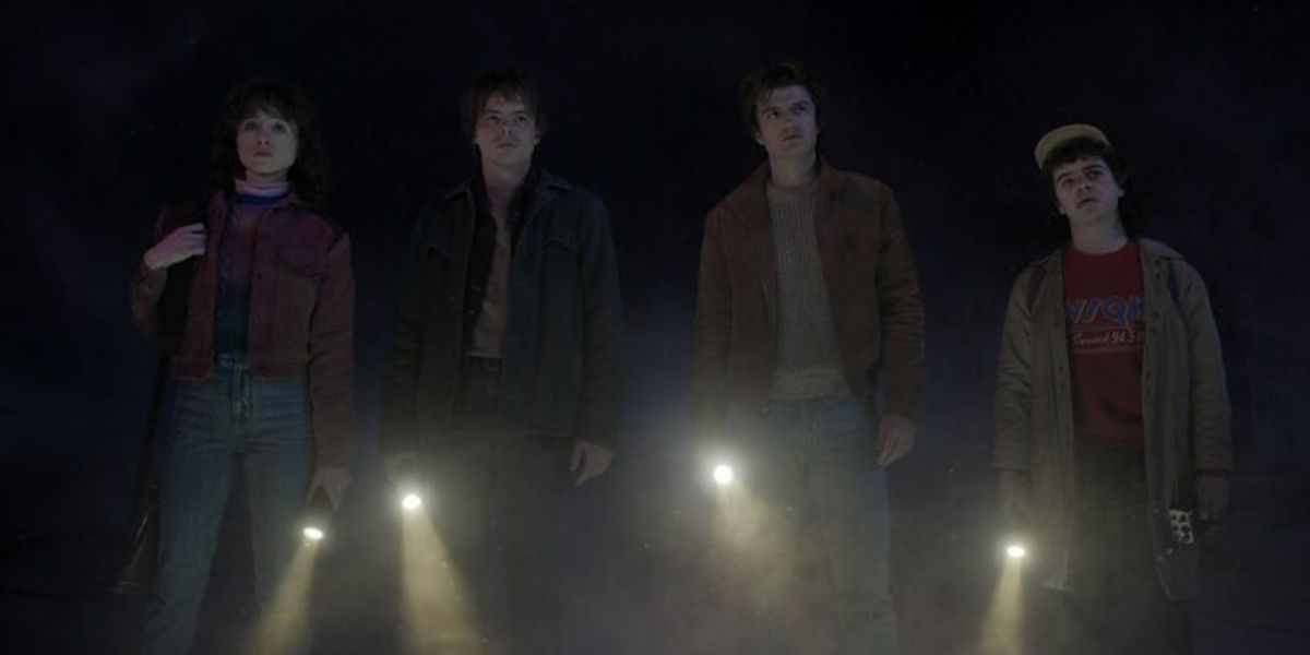 Natalia Dyer, Charlie Heaton, Joe Keery, and Gaten Matarazzo at 