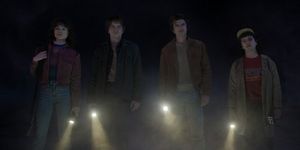 Natalia Dyer, Charlie Heaton, Joe Keery, and Gaten Matarazzo @ BroadwayWorld Natalia Dyer, Charlie Heaton, Joe Keery, and Gaten Matarazzo Photo