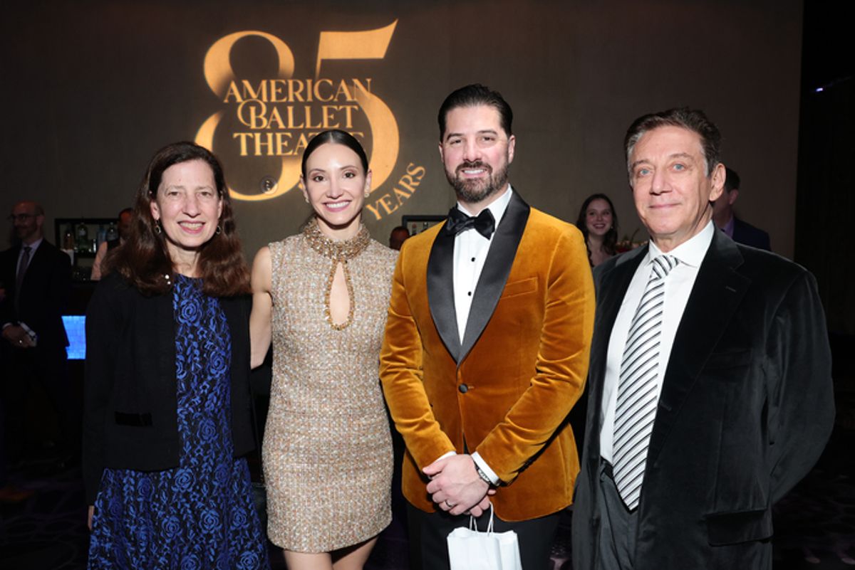 BEVERLY HILLS, CALIFORNIA - DECEMBER 15: (2nd L-R) Christine Shevchenko, Alex DiMattia and Frederic Golchan attend American Ballet Theatre's (ABT) Holiday Benefit at The Beverly Hilton on December 15, 2025 in Beverly Hills, California. (Photo by Emma McIntyre/Getty Images for American Ballet Theatre (ABT)) at 