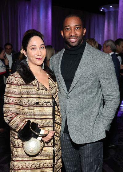 BEVERLY HILLS, CALIFORNIA - DECEMBER 15: (L-R) Honor McGee and Jay Lundy attend Ameri Photo