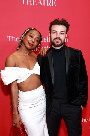 BEVERLY HILLS, CALIFORNIA - DECEMBER 15: (L-R) Tori Evans
and TJ Shaw attend American Photo