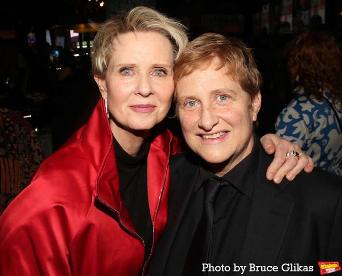 Cynthia Nixon and Christine Marinoni at 
