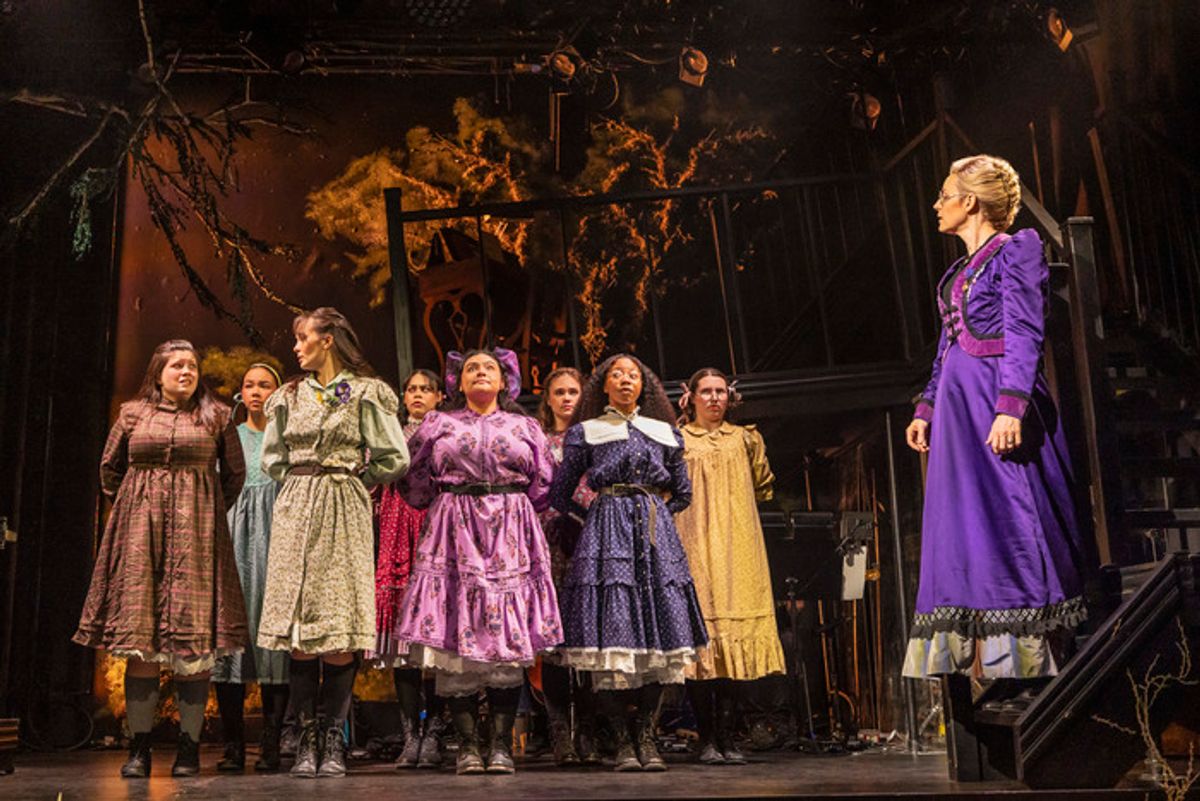 Erin Davie with cast of Picnic at Hanging Rock at 