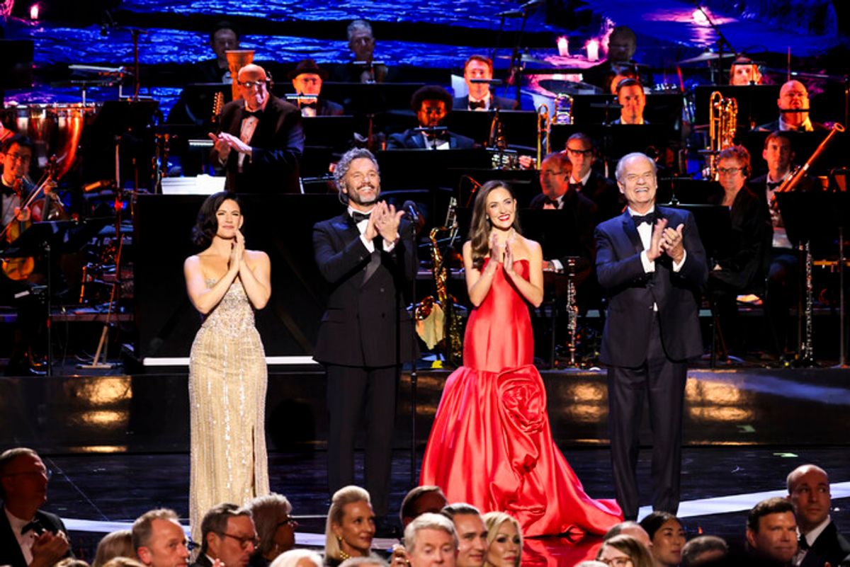 Carrie Manolakos, David Phelps, Laura Osnes, and Kelsey Grammer  at 
