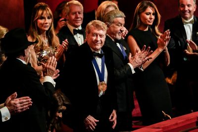 Michael Crawford and Sylvester Stallone with First Lady Melania Trump Photo