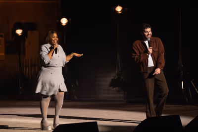 Amber Riley and Ben Platt Photo