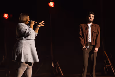 Amber Riley and Ben Platt Photo