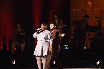 Amber Riley and Ben Platt Photo