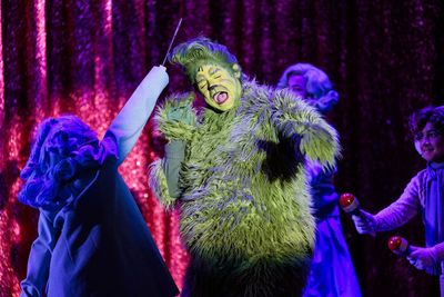 Garett Clayton and the cast of Dr. Seuss' How The Grinch Stole Christmas! The Musical Photo