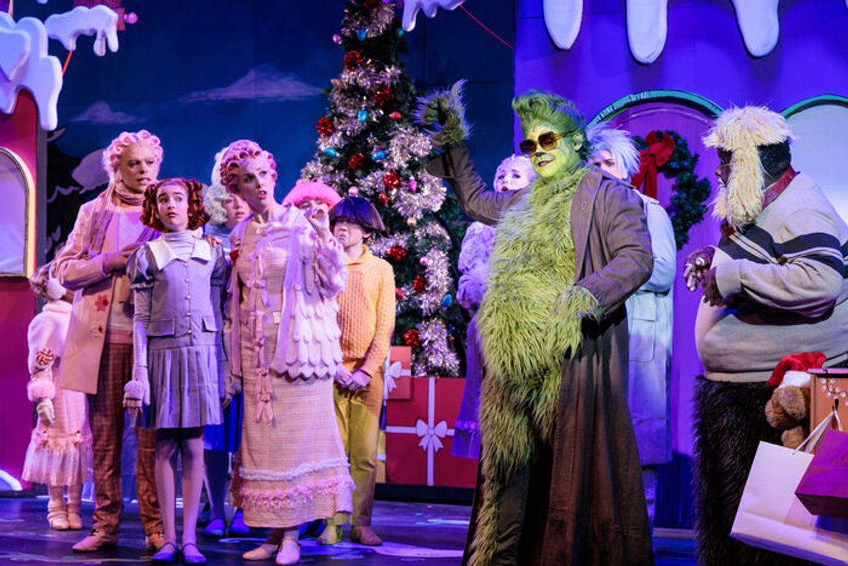 Garett Clayton and the cast of Dr. Seuss' How The Grinch Stole Christmas! The Musical at 