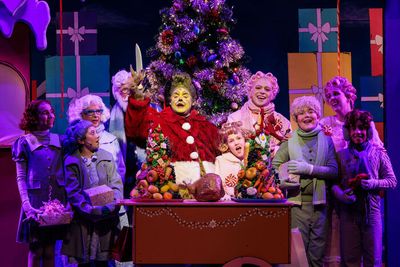 Garett Clayton and the cast of Dr. Seuss' How The Grinch Stole Christmas! The Musical Photo