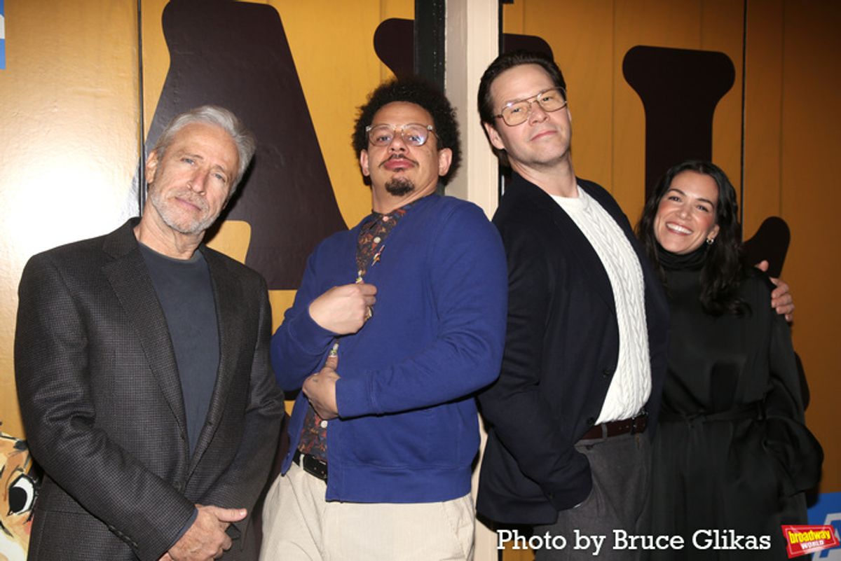 Jon Stewart, Eric Andre, Ike Barinholtz and Abbi Jacobson  at 