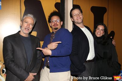 Jon Stewart, Eric Andre, Ike Barinholtz and Abbi Jacobson  Photo