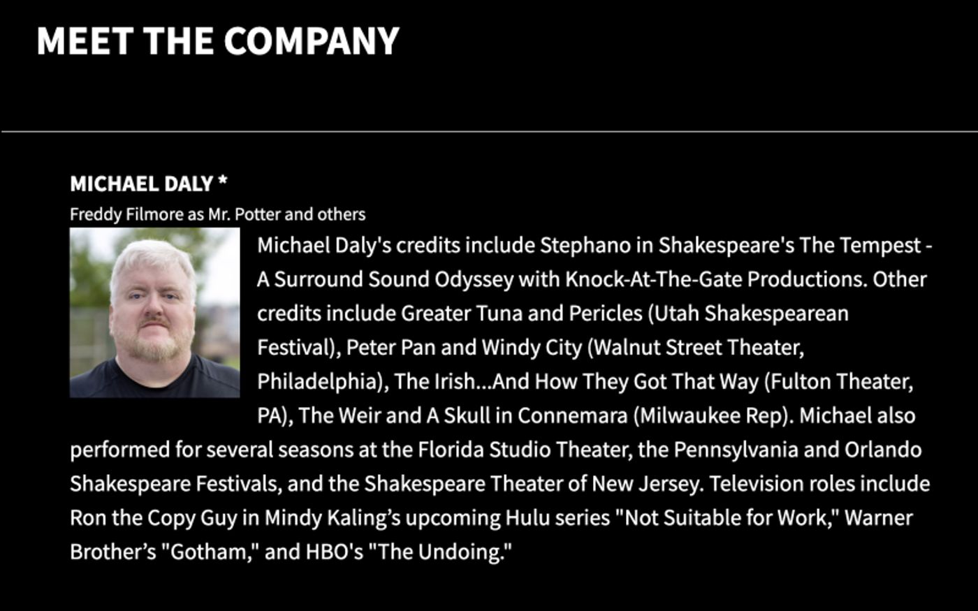 Stage Mag Spotlight: American Theater Group's IT'S A WONDERFUL LIFE Stage Mag Spotlight: American Theater Group's IT'S A WONDERFUL LIFE Image