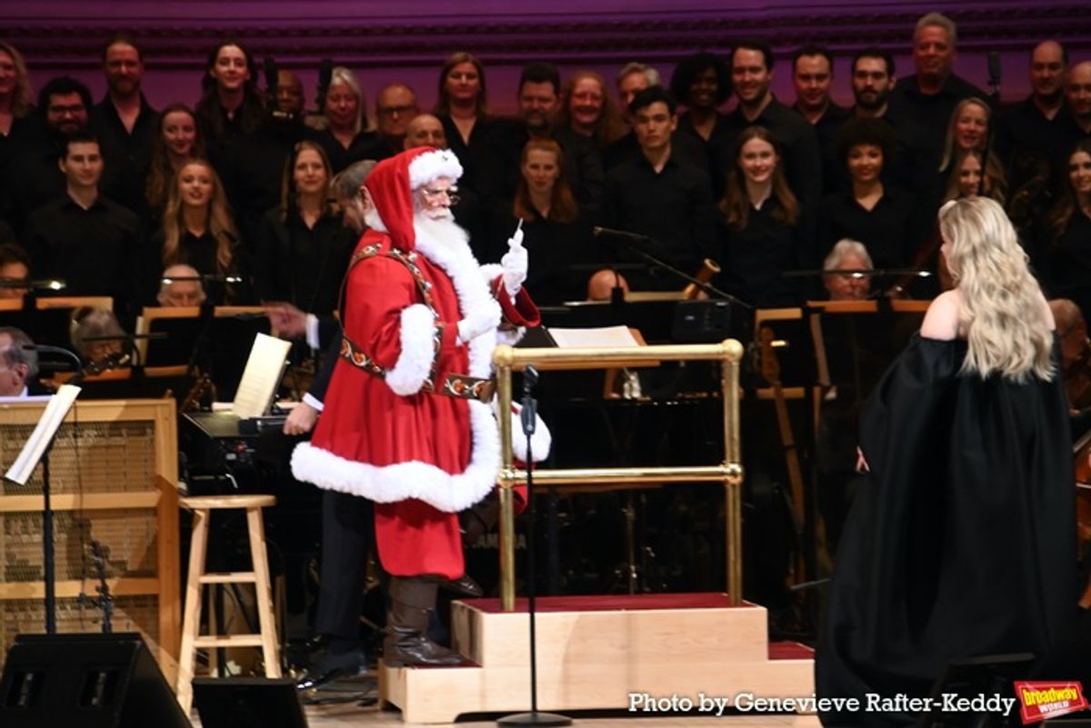 Santa Claus and Megan Hilty at 