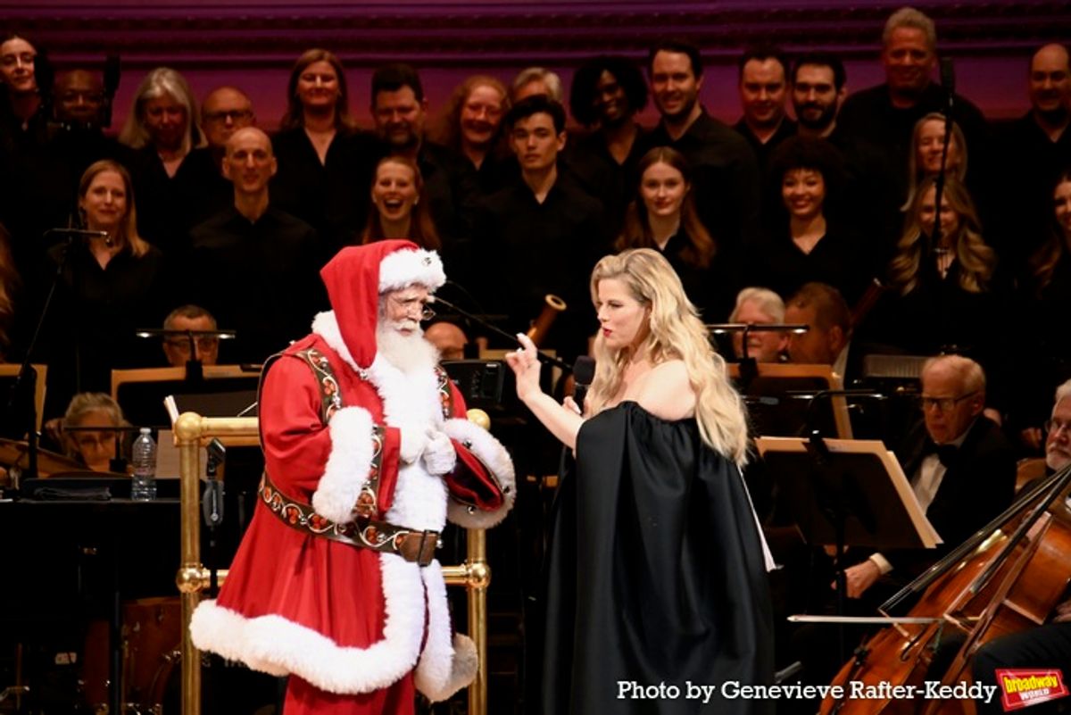 Santa Claus and Megan Hilty at 