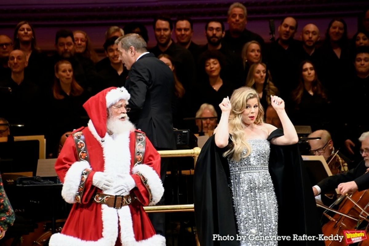 Santa Claus and Megan Hilty at 