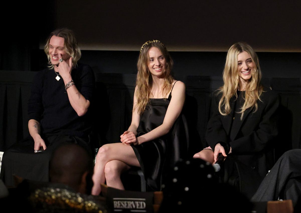 Jamie Campbell Bower, Maya Hawke and Natalia Dyer  at 