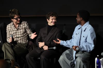 Joe Keery, Gaten Matarazzo and Caleb McLaughlin Photo