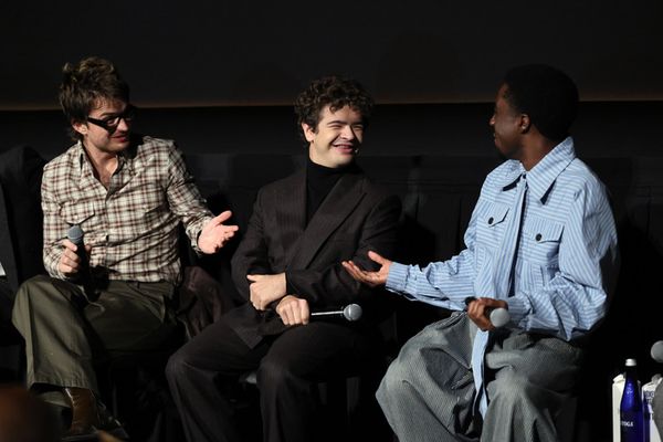 Joe Keery, Gaten Matarazzo and Caleb McLaughlin Photo