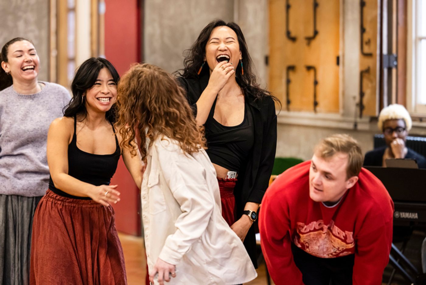 Photos: Frances McNamee, Rebecca Trehearn and Kirsty Findlay in BALLAD LINES Rehearsals Photos: Frances McNamee, Rebecca Trehearn and Kirsty Findlay in BALLAD LINES Rehearsals Image