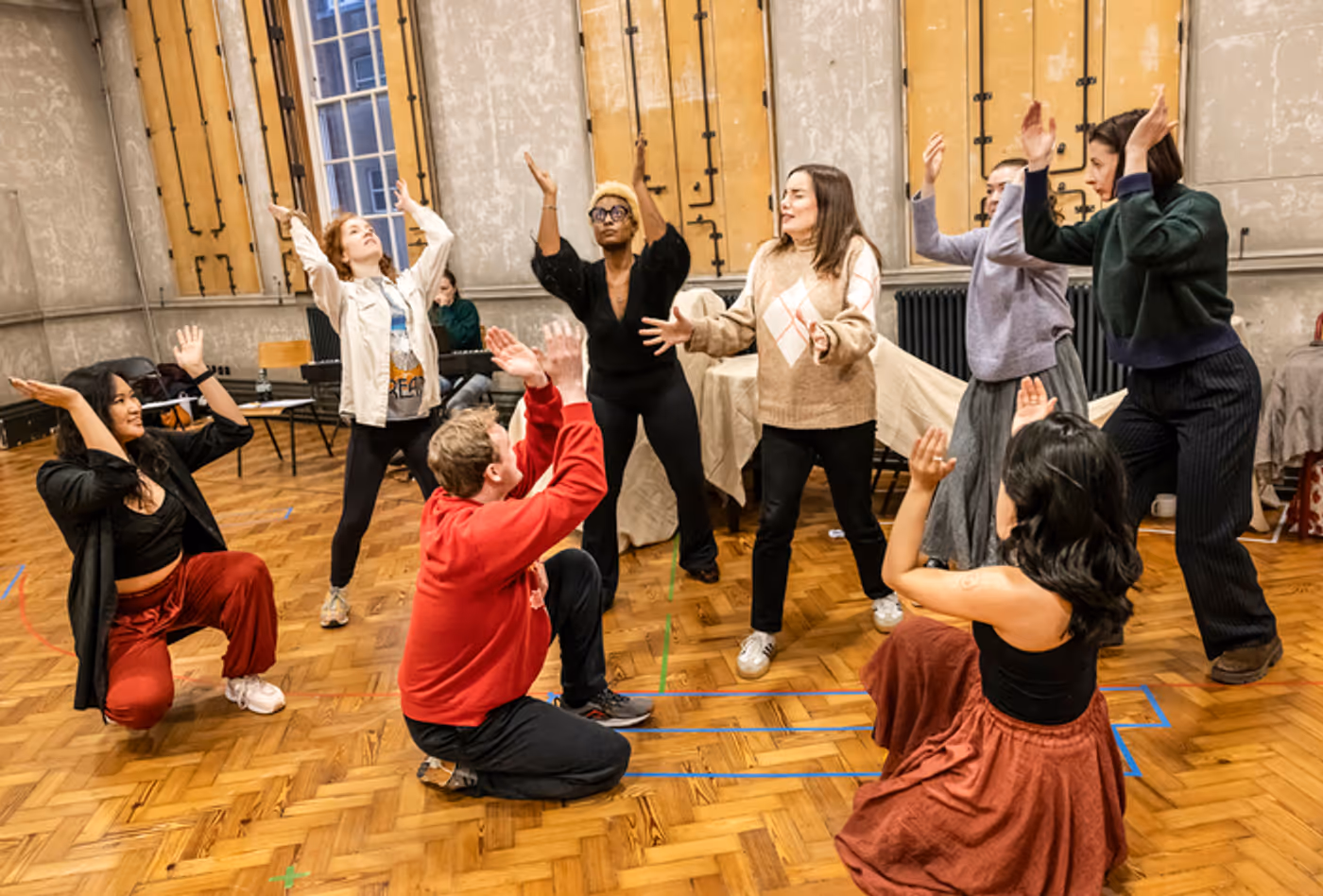 Photos: Frances McNamee, Rebecca Trehearn and Kirsty Findlay in BALLAD LINES Rehearsals Photos: Frances McNamee, Rebecca Trehearn and Kirsty Findlay in BALLAD LINES Rehearsals Image