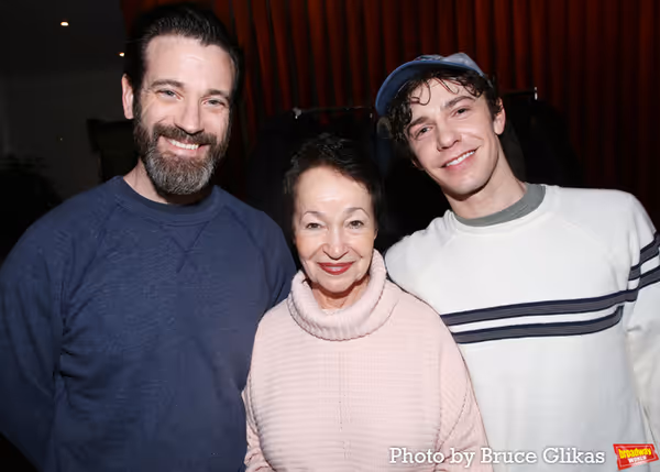 Colin Donnell, Lynn Ahrens and Ben Levi Ross Photo