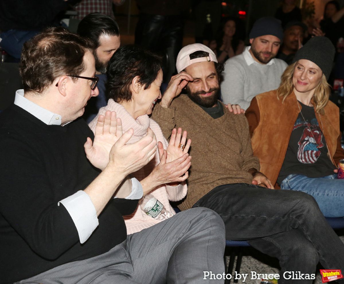 Concord Theatricals Record Producer Sean Patrick Flahaven, Lynn Ahrens, Brandon Uranowitz and Caissie Levy  at 