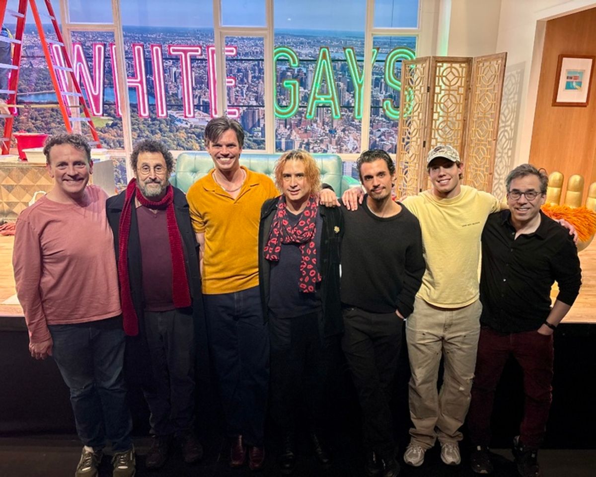 Tony Kushner with the cast of Messy White Gays at 