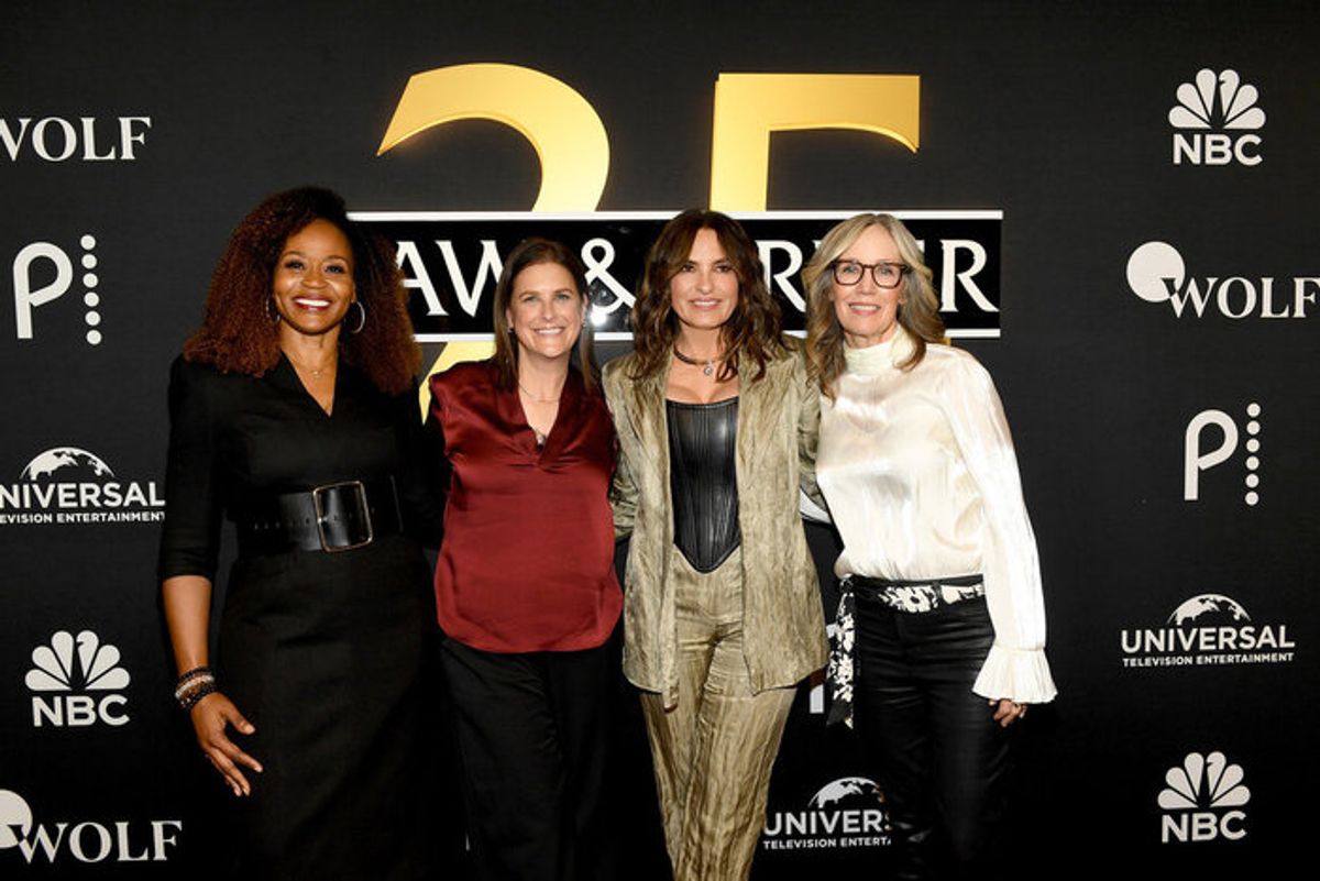 Pearlena Igbokwe, Lisa Katz, Mariska Hargitay, Erin Underhill at 
