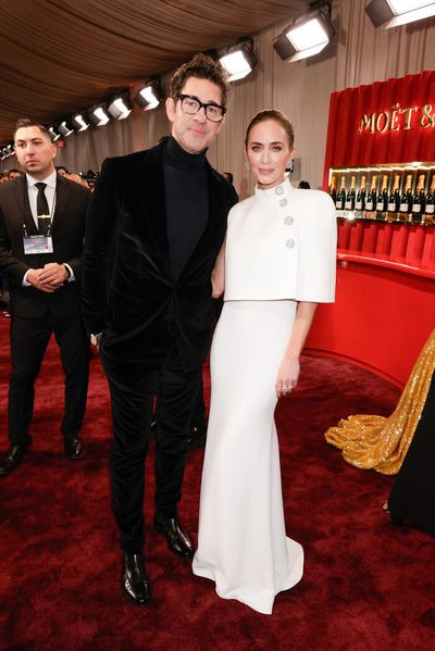 John Krasinski and Emily Blunt at the 83RD ANNUAL GOLDEN GLOBES®, airing live from t Photo